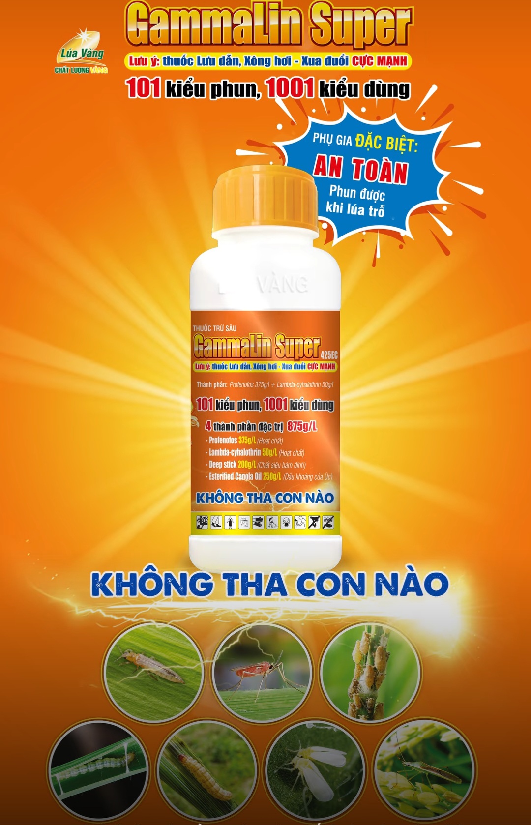 Hoạt Chất Là Chín, Phụ Gia Mới Là Mười: Nhìn Từ Sản Phẩm Gammalin Super 425EC của Hóa Nông Lúa Vàng
